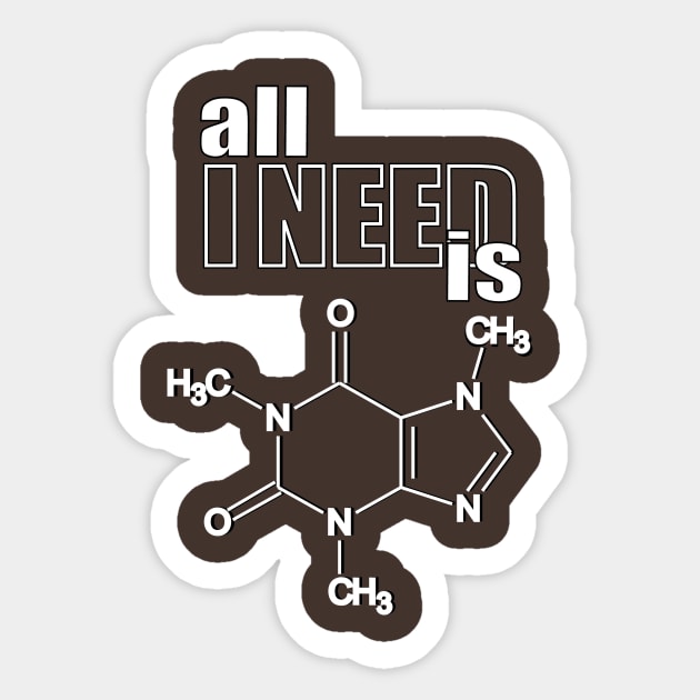 All I need is caffeine! Sticker by SaRtE